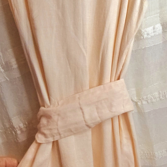 Ralph Lauren Blush Pink Linen Ruffle Wrap Around Dress Sz. 8 NW/OUT T - Picture 5 of 9